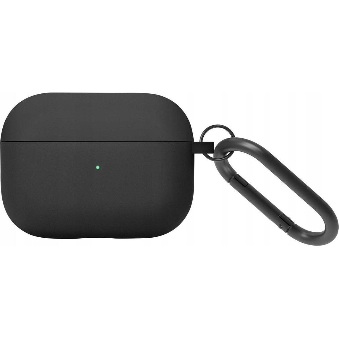 Native Union Airpods Pro 2 Roam Silikonhülle mit Metallhaken (Kopfhörer Hülle), Kopfhörertasche + Schutzhülle, Schwarz