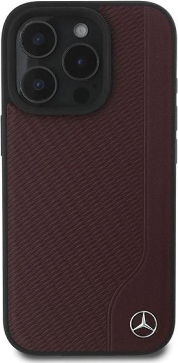 Produktbild Mercedes MEHMP16X23RBGVR iPhone 16 Pro Max 6.9" czerwony/red hardcase MB Wood Imitation Leather MagS (Apple iPhone 16 Pro Max)
