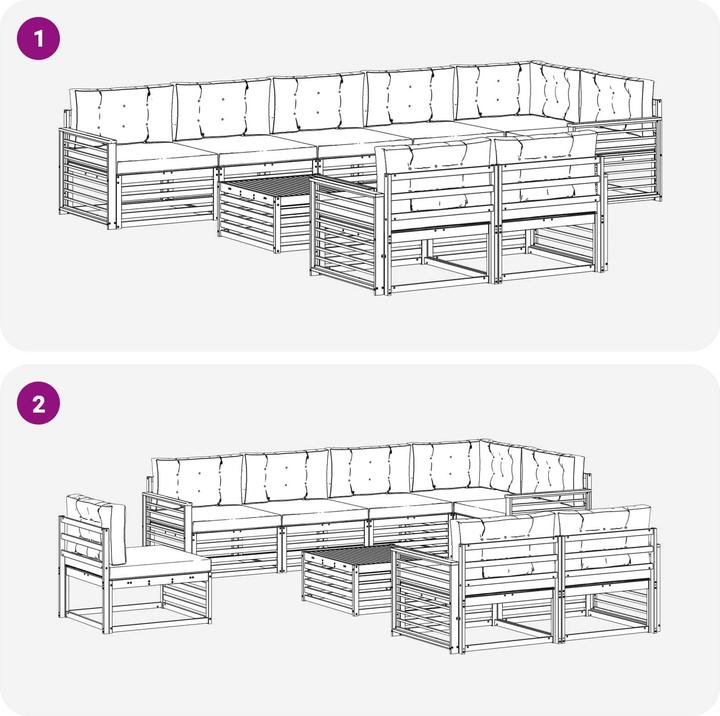 Produktbild vidaXL Outdoor-Sofa