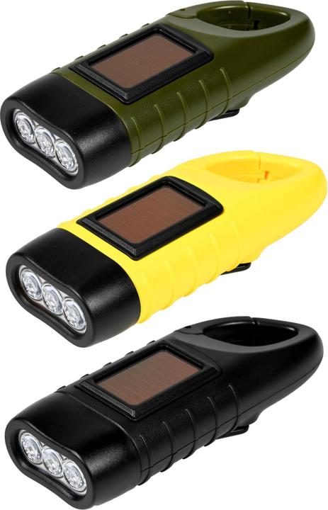 Actual product image ProPlus Flashlight with carbin hook solar + dynamo (12.40 cm, 12 lm)
