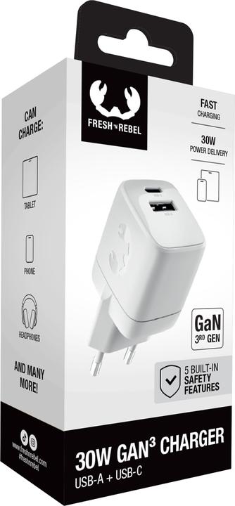 Produktbild Fresh'N Rebel Fresh 'n Rebel Wall Charger Ice Grey 30W (30 W)