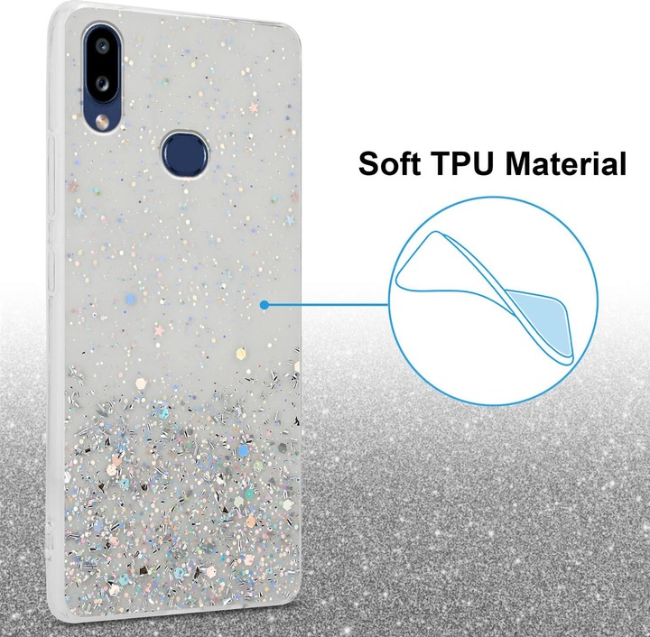 Actual product image Cadorabo TPU cover sparkling glitter (Samsung Galaxy A10s, Samsung Galaxy M01s)
