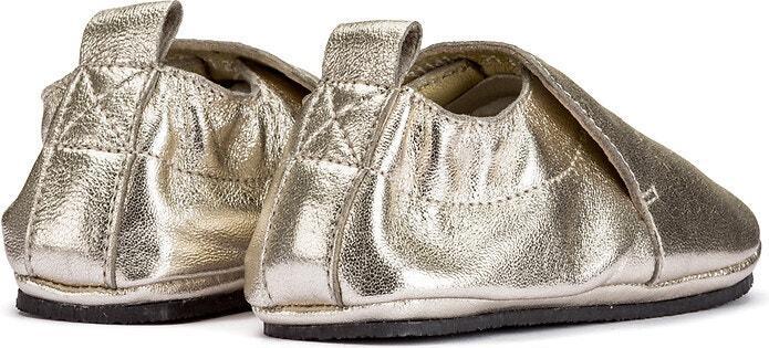 Produktbild La Redoute Collections Goldfarbene Lederhausschuhe mit Sternmotiv (18)