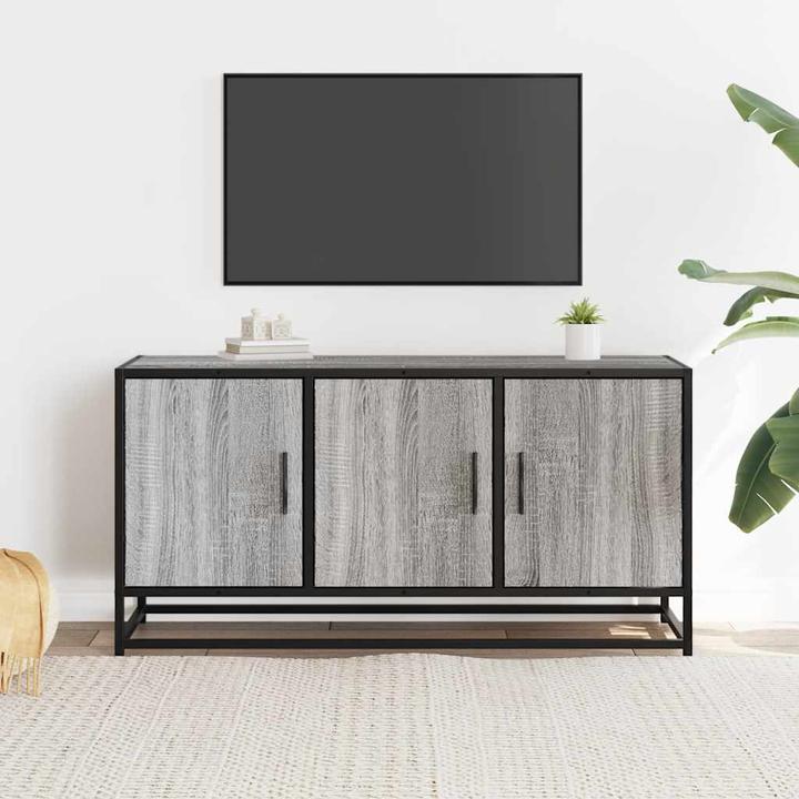Actual product image VidaXL TV cabinet Lowboard TV cabinet TV table Grey Sonoma wood-based material (100 x 35 x 50 cm)