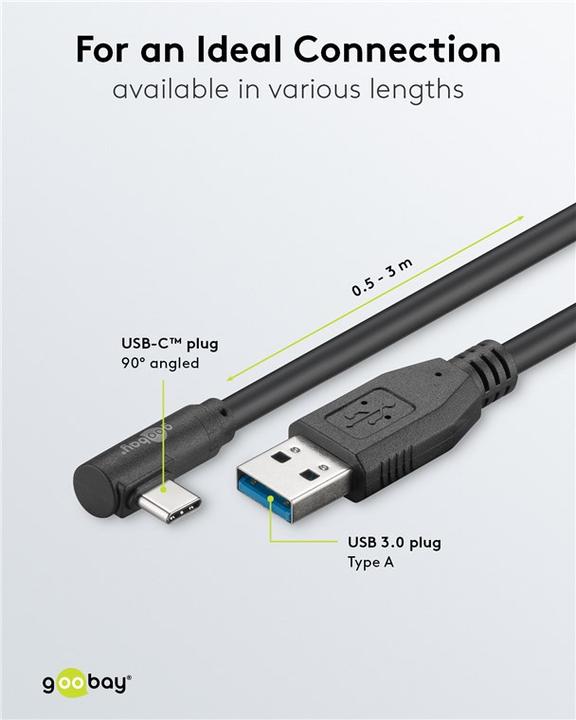 Produktbild Goobay USB C — USB A (0.50 m, USB 3.2, 15 W)