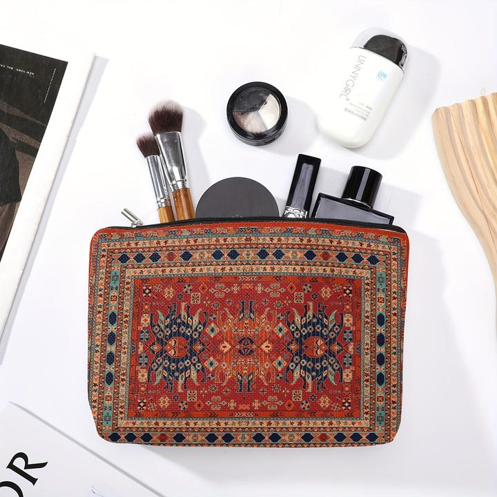 Produktbild Only-Bags.Store Bohemian Persian Print Cosmetic Pouch| Haltbar, leicht, wasserdicht Polyester Make-up Tasche mit