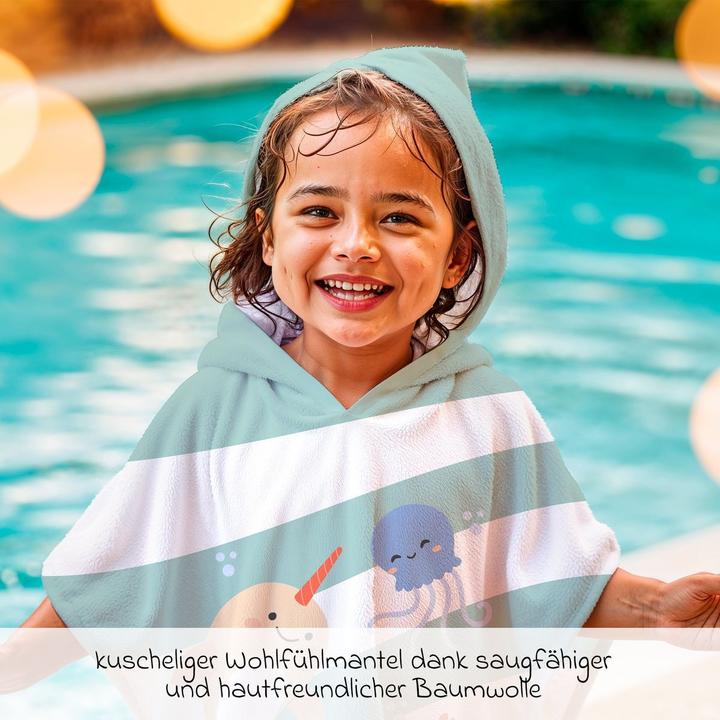 Produktbild Miniland Badeponcho & Bademäntel Badeponcho aus Baumwolle 65 x 65 cm - Oc