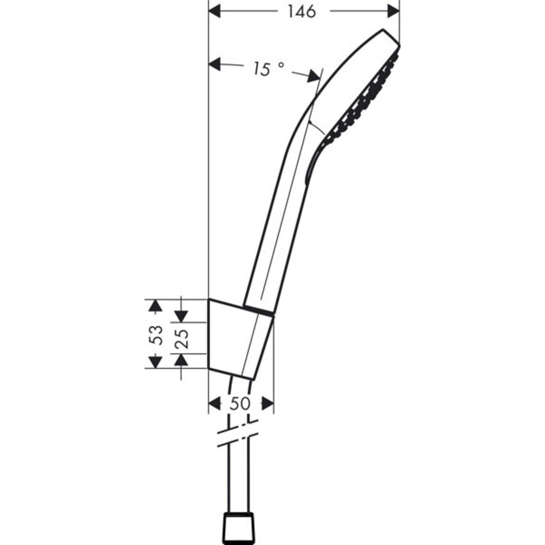 Thumbnail - hansgrohe, Duschbrause, Brauseset CROMA SELECT S VARIO (3 Strahlarten, 15 l/min)
