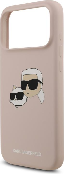 Image du produit Karl Lagerfeld Coque Liquid en silicone avec design tête Karl et Choupette compatible MagSafe (Apple iPhone 17 Pro Max)