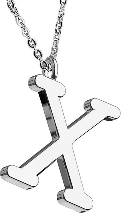 Immagine prodotto Star Piercing Catena d'argento con ciondolo lettera X (senza ottone, Acciaio chirurgico 316L)