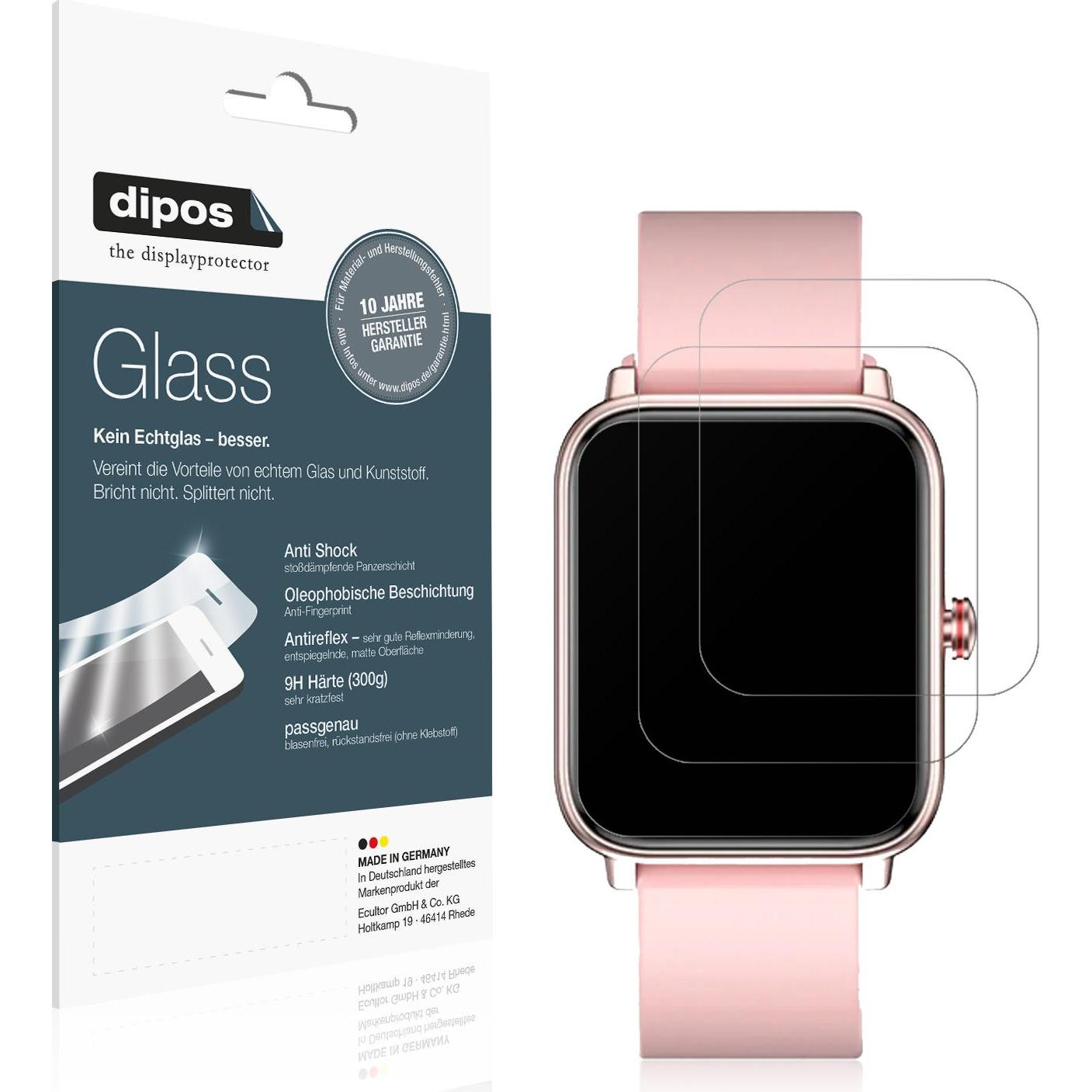 Dipos Displayschutz Anti-Shock, Smartwatch Schutzfolie, Transparent
