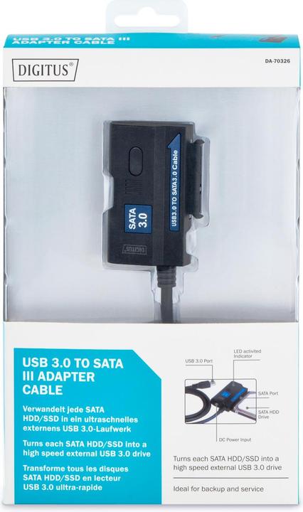 Image du produit Digitus Adaptateur USB 3.0 vers SATA