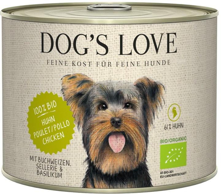 Produktbild Dog's love Huhn, Buchweizen, Sellerie & Basilikum (Adult, 1 Stk., 200 g)