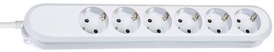Image du produit Bachmann Bloc multiprise Smart 6x blanc 5m 5,0 m câble d'alimentation, vissé (vis réutilisables) reconnecter (6 x, CEE 7/3, 5 m)