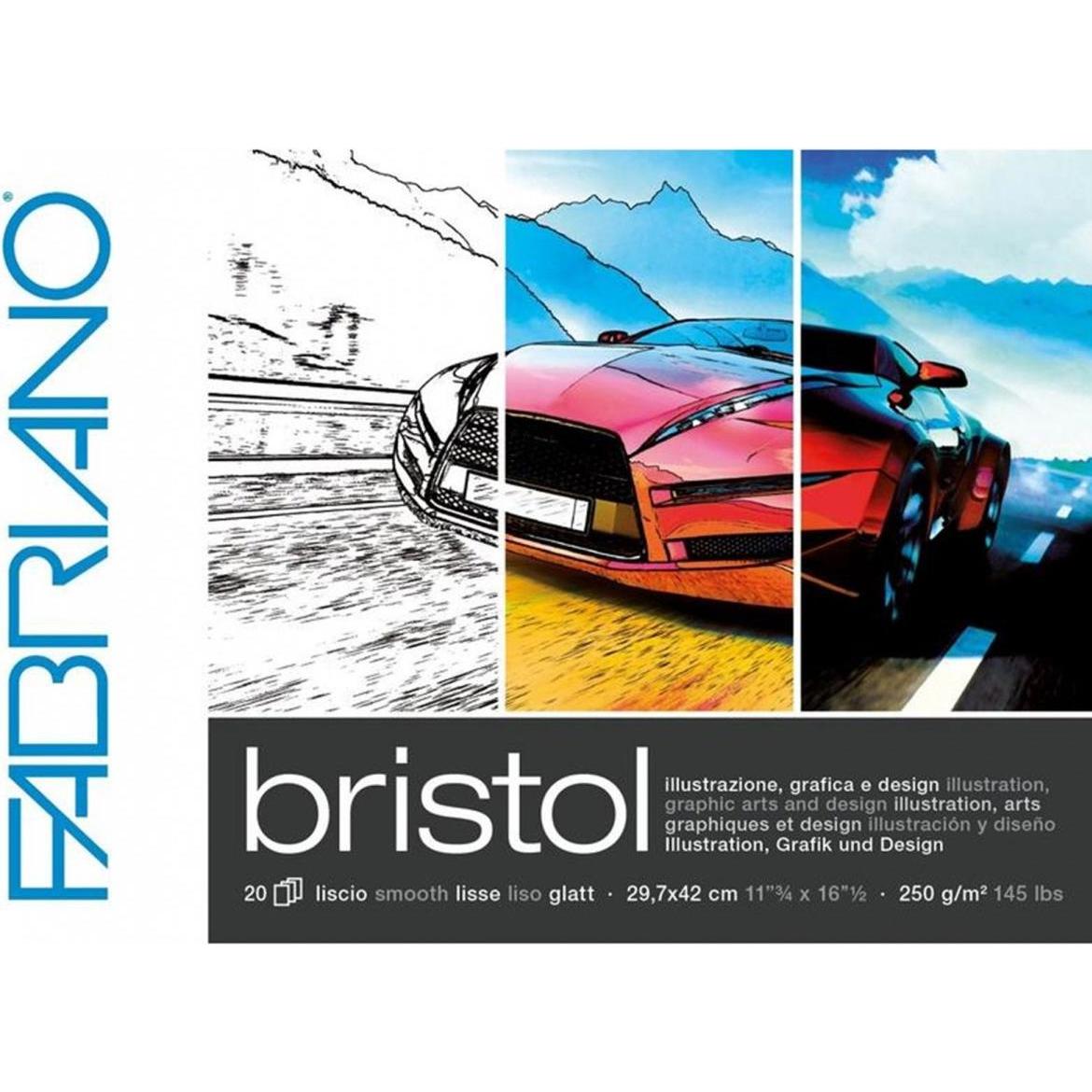 Fabriano, Heft + Block, Bristol (A3, Blanko)