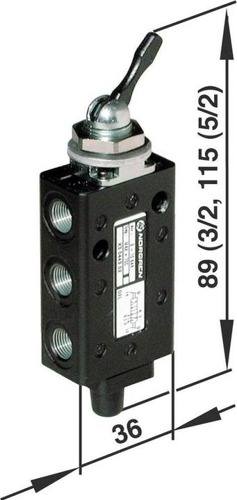 Immagine prodotto Norgren Valvola pneumatica 5/2 manuale 1/8