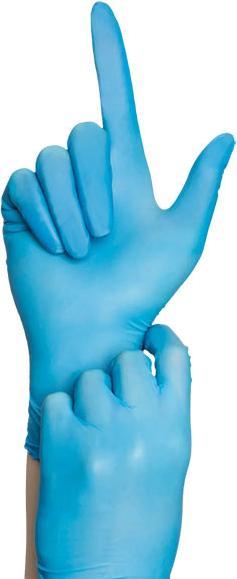 Actual product image Ampri Nitril Einweghandschuhe Med-Comfort blue 300 (S)