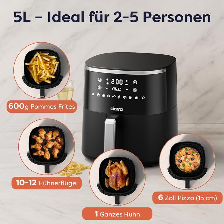 Produktbild Ciarra Friggitrice ad Aria con Pannello Touch Digitale