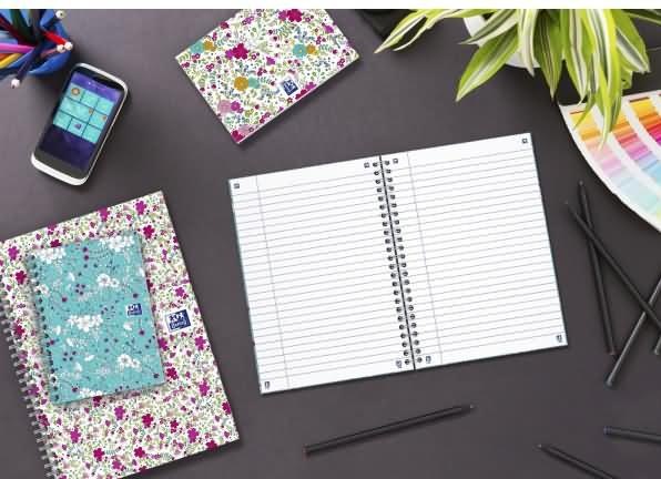 Produktbild Oxford FORME FLORAL - Spiralbuch (B5, Liniert, Harter Einband)