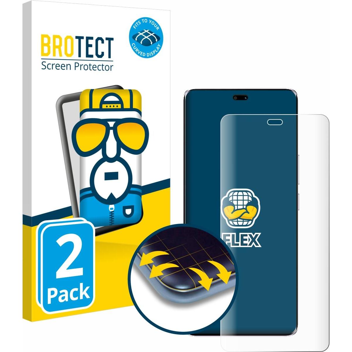 BROTECT Full-Screen Pellicola (2 pz., Honor Magic7 Lite), Pellicola protettiva smartphone, Trasparente