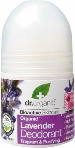 Actual product image Dr. Organic LAVENDER roll-on deodorant 50 ml (Roll-on, 50 ml)
