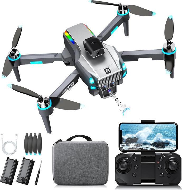 Grutoly Mini-Drohne mit 4K-Kamera und GPS (20 min)