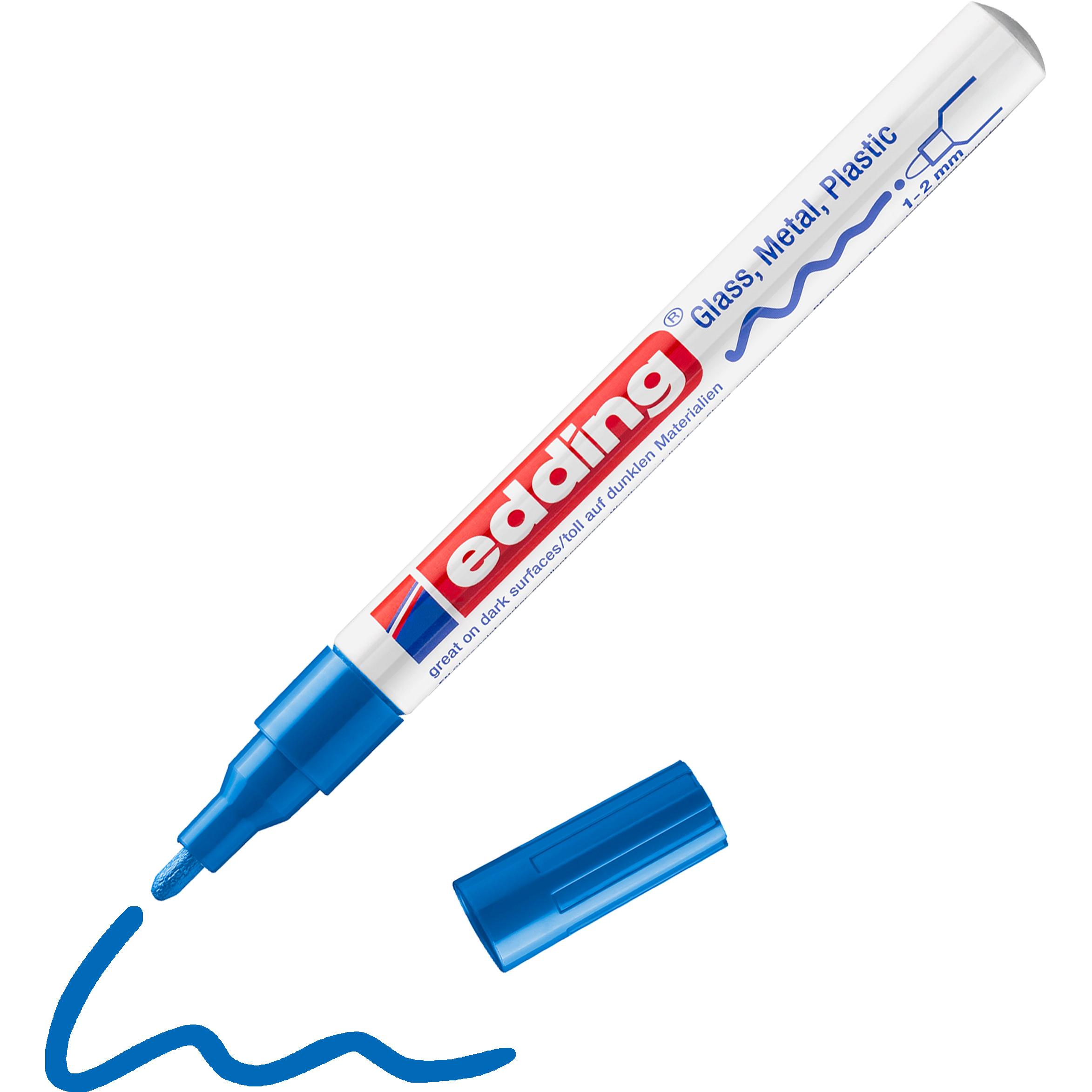 Thumbnail - Edding, Marker, 751 Glanzlack-Marker (Blau, 1 mm, 1 x)