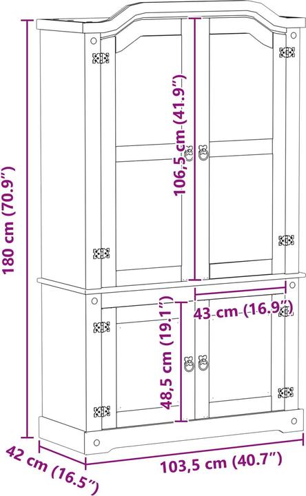 Produktbild vidaXL Vitrine
