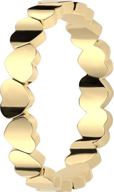 Immagine prodotto Star Piercing Anello placcato oro con cuori collegati (senza ottone, Acciaio chirurgico 316L)