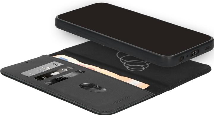 Actual product image Mobiparts Leather 2 in 1 Wallet Case Samsung Galaxy A55 (2024) Black (Samsung Galaxy A55)