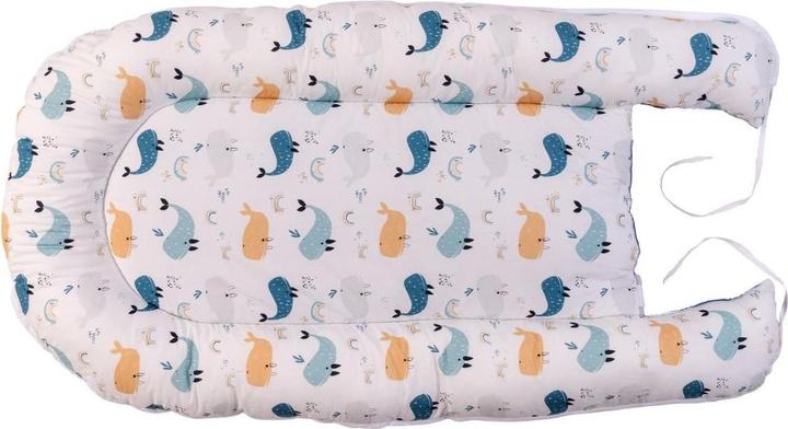 Image du produit Ullenboom Nid d'ange & cocon gaufré motif baleines bleues