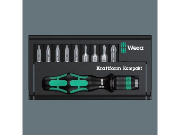 Produktbild Wera Kraftform Kompakt 10 (Sechskant (hexagonal), Schraubschlitz, Kreuz Phillips PH)