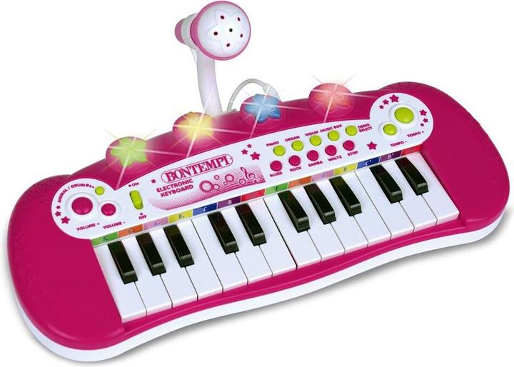 Immagine prodotto Bontempi Tastiera con microfono rosa (Inglese)