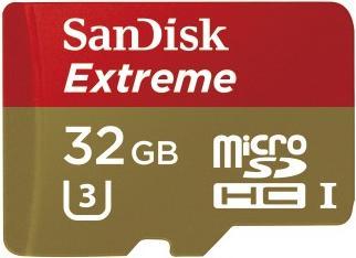 Produktbild SANDISK Extreme microSDHC (32 GB, microSDHC, U3, UHS-I)
