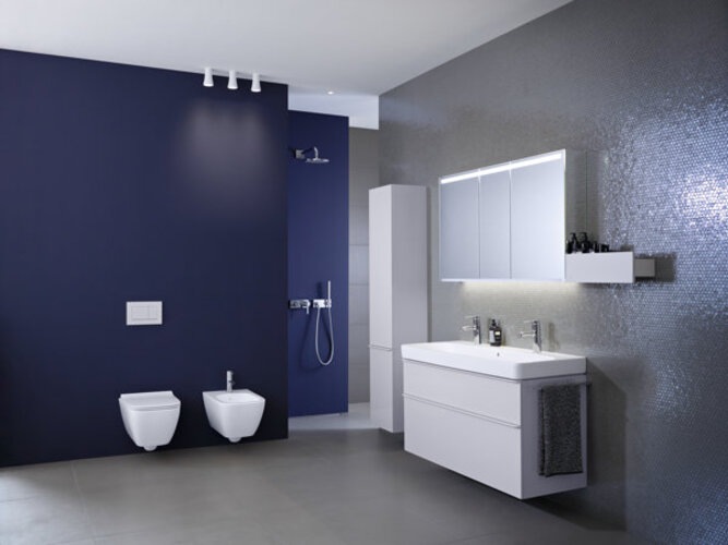 Actual product image Geberit Keramag / Smyle Square wall-mounted bidet white with coating 500209018