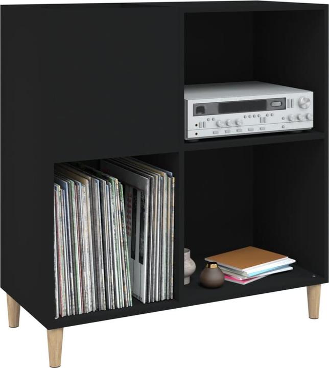 Image du produit vidaXL Plattenschrank Schwarz 84,5x38x89 cm Holzwerkstoff