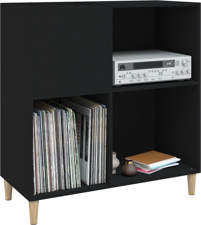 Produktbild VidaXL Plattenschrank Schwarz 84,5x38x89 cm Holzwerkstoff