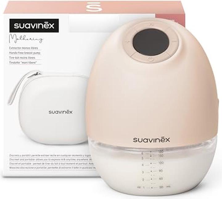 Actual product image Suavinex Hands-Free Wireless Breast Pump with 3 Modes, 9 Suction Levels, and LED Display