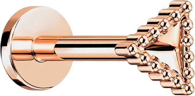 Produktbild Star Piercing Micro Labret Innengewinde rosegold Dreieck mit Kugelrand (Messing, Chirurgenstahl 316L)