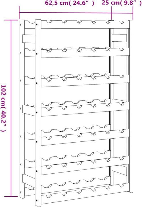 Actual product image vidaXL Baila (62.5 x 25 x 102 cm, 42 Fl.)