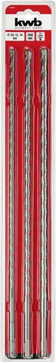 Produktbild kwb Hammerbohrer Set SDS PLUS HAMMERBOHRERSATZ, 3 TLG. (10 mm, 12 mm, 14 mm)