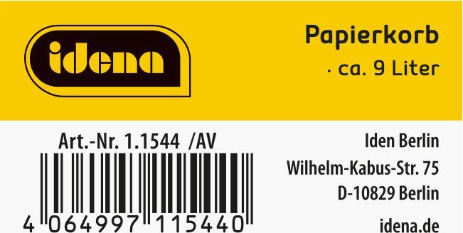 Produktbild Idena Papierkorb (9 l)
