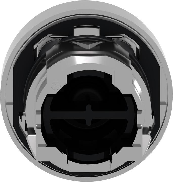 Actual product image Schneider Electric Metal button head with clear silicone membrane and spring return with flat pressure surface