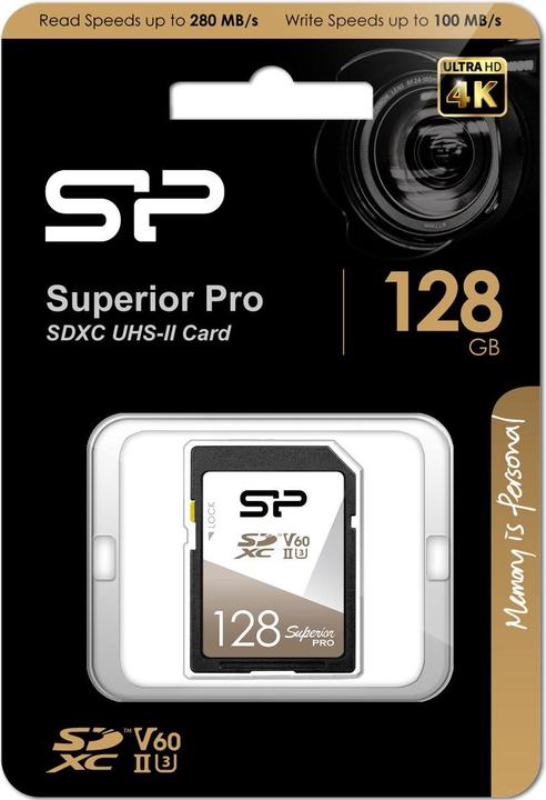 Produktbild Silicon Power memory card SDXC Superior Pro UHS-II (128 GB, SDXC, U3, UHS-II)