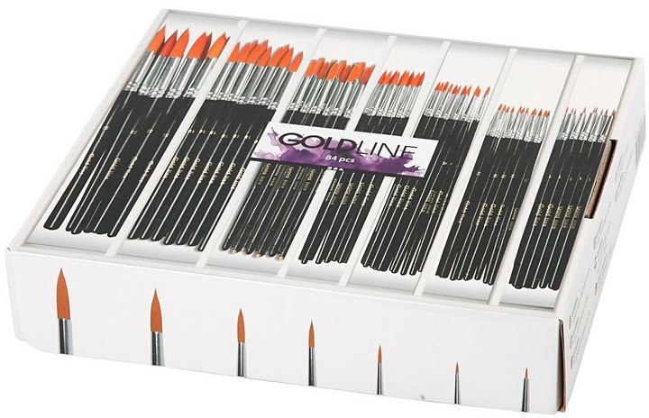 Produktbild Creativ Company Ronde Penselen - 7 maten, 84st. (7 mm)