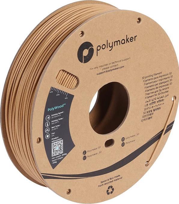 Image du produit Polymaker PolyWood V2 - Naturel - 2.85mm (PLA, 2.85 mm, 600 g, Marron)