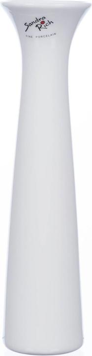 Sandra Rich Vaas Classy Solifleur Porselein 24cm Ø6,5cm wit (1 x, Ø 6,5 x 24 cm, 0.96 l)