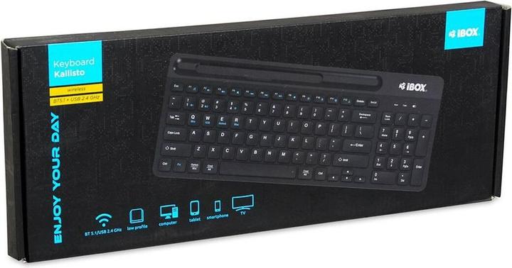 Actual product image iBox Kallisto BT/2 4 GHz wireless keyboard (US, Wireless)