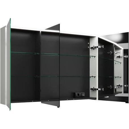Thumbnail - burgbad, Spiegelschrank, Eqio Spiegelschrank mit horizontaler LED-Beleuchtung und Waschtischbeleuchtung, 3 Türen, mi