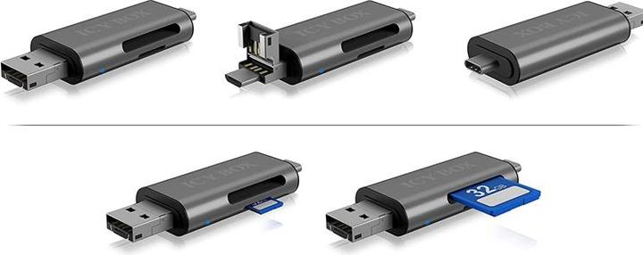 Produktbild Icy Box Ib-Cr200-C Sd (USB, USB 2.0 Micro-B)